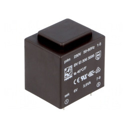 Transformator încapsulat 6V 600mA PCB 3,6VA 230VAC | Electronic-mag.ro | Componente Electronice