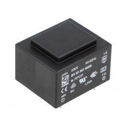 Transformator Încapsulat 1,3VA 230V 6V 216mA PCB | Electronic-mag.ro | Componente Electronice