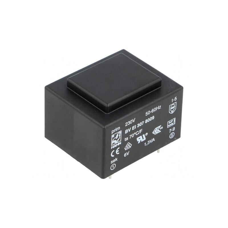 Transformator Încapsulat 1,3VA 230V 6V 216mA PCB | Electronic-mag.ro | Componente Electronice