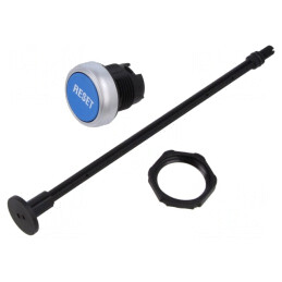 Comutator cu apăsare 22mm poziție stabilă albastru | Electronic-mag.ro | Componente Electronice