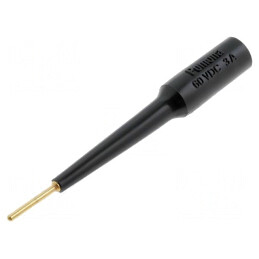 Terminal de măsurare 3A negru 1,6mm aurit