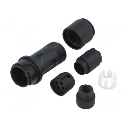 Conector circular mufă tată 4 pini fără contacte pe cablu | Electronic-mag.ro | Componente Electronice