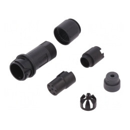 Conector circular mufă mamă 6 pini fără contacte pe cablu | Electronic-mag.ro | Componente Electronice