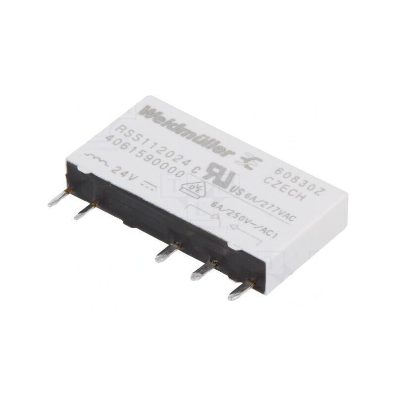 Releu electromagnetic SPDT 24VDC 6A THT | Electronic-mag.ro | Componente Electronice