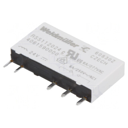 Releu electromagnetic SPDT 24VDC 6A THT | Electronic-mag.ro | Componente Electronice