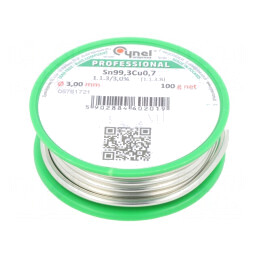 Sârmă de lipit fără plumb 3mm 100g | Electronic-mag.ro | Componente Electronice