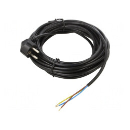 Cablu electric 3x0,75mm2 cu ştecăr în unghi PVC | Electronic-mag.ro | Componente Electronice