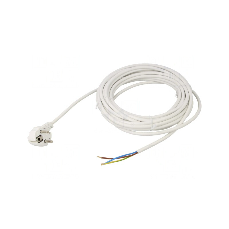 Cablu PVC 3x0.75mm2 cu Ştecăr Unghiular | Electronic-mag.ro | Componente Electronice