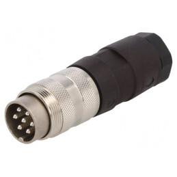 Conector M16 Mufă Tată Lipire Cablu 7-Pin 5A 300V Drept | Electronic-mag.ro | Componente Electronice