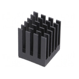 Radiator extrudat cu aripioare BGA negru 17x17mm | Electronic-mag.ro | Componente Electronice