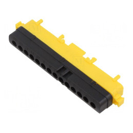 Bloc de distribuție TS35 400V 14 borne | Electronic-mag.ro | Componente Electronice