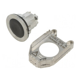 Comutator Negru 30mm cu Acționare Prin Apăsare | Electronic-mag.ro | Componente Electronice