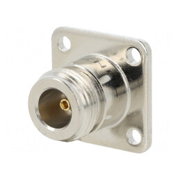Soclu N Mamă 50Ω Aurit PTFE Alamă | Electronic-mag.ro | Componente Electronice