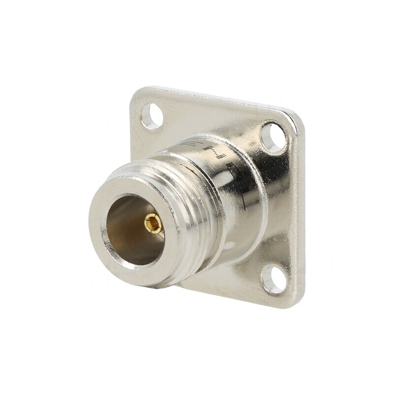 Soclu N Mamă 50Ω Aurit PTFE Alamă | Electronic-mag.ro | Componente Electronice