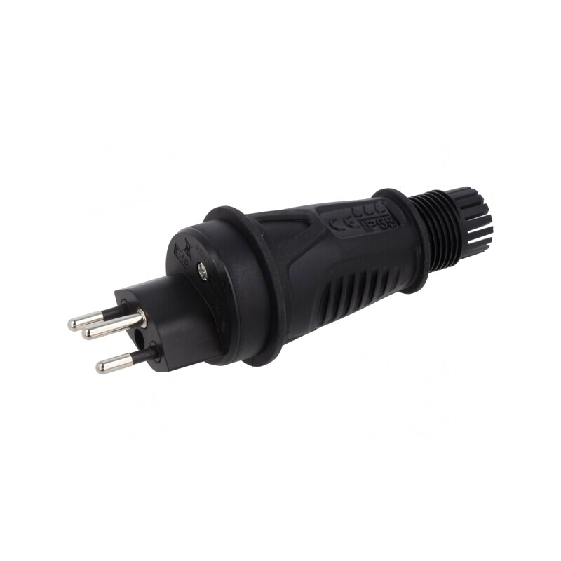 Conector Alimentare AC 250VAC 10A Negru | Electronic-mag.ro | Componente Electronice