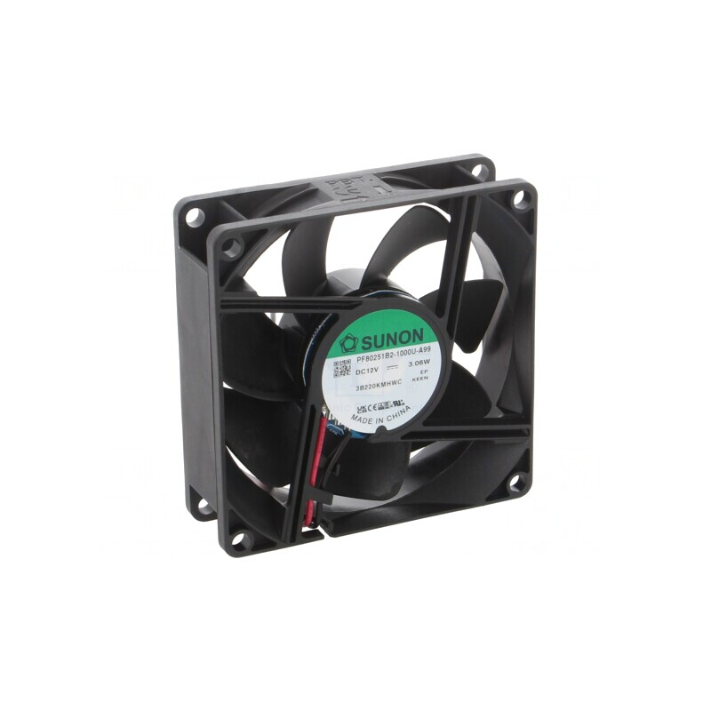 Ventilator axial 12V DC 80x80x25mm 97m3/h 44dBA cu bilă | Electronic-mag.ro | Componente Electronice