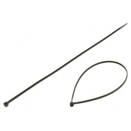 Colier de strângere 370mm x 4,8mm negru poliamidă | Electronic-mag.ro | Componente Electronice