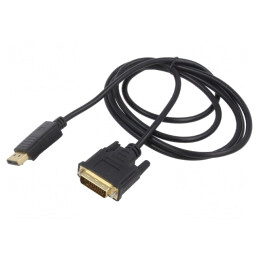 Cablu DisplayPort la DVI-D 1,8m Negru | Electronic-mag.ro | Componente Electronice