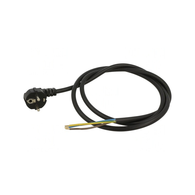 Cablu Electric 3x1,5mm2 5m cu Ştecăr în Unghi | Electronic-mag.ro | Componente Electronice