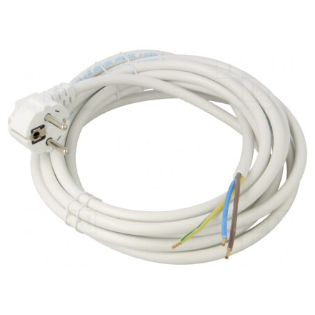 Cablu Electric 3x1,5mm2 cu Ștecăr în Unghi 5m | Electronic-mag.ro | Componente Electronice