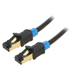 Patch Cord S/FTP Cat6 Negru 10m | Electronic-mag.ro | Componente Electronice