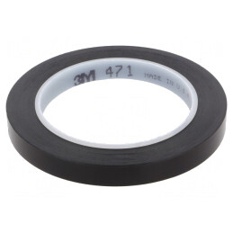Bandă de marcare neagră 33m x 12mm | Electronic-mag.ro | Componente Electronice