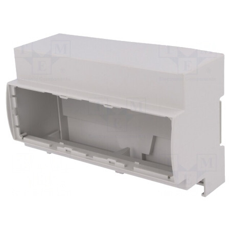 Carcasă pentru șină DIN, gri, 90.5x142.3x62mm | Electronic-mag.ro | Componente Electronice