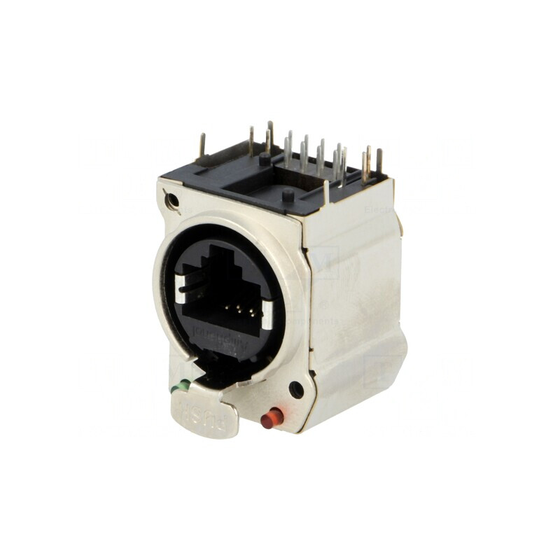 Soclu RJ45 XLRnet Cat 5e Ecranat cu LED și Buton THT | Electronic-mag.ro | Componente Electronice Soclu RJ45 XLRnet Cat 5e Ecranat cu LED și Buton THT | Electronic-mag.ro | Componente Electronice
