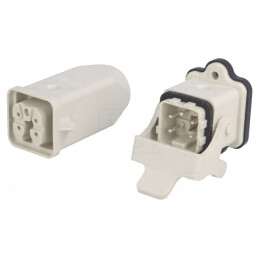 Conector HDC Tată Mamă 5 4 Pin 3A Drept | Electronic-mag.ro | Componente Electronice