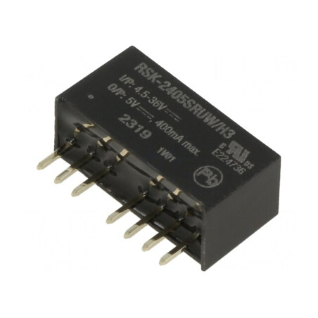 Convertor DC/DC 2W 4.5-36V la 5V 400mA SIP8 | Electronic-mag.ro | Componente Electronice