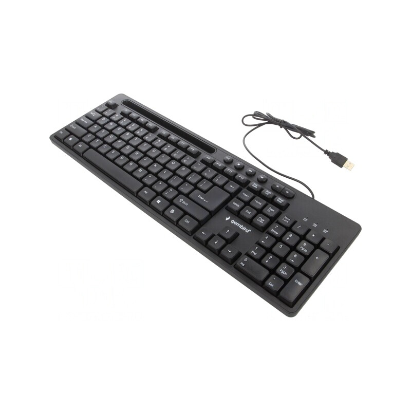 Tastatură USB Neagră cu Cablu 1,5m US Layout | Electronic-mag.ro | Componente Electronice