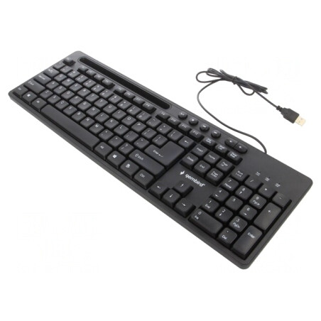Tastatură USB Neagră cu Cablu 1,5m US Layout | Electronic-mag.ro | Componente Electronice