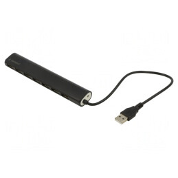 Hub USB 2.0 Negru 7 Porturi 0,3m | Electronic-mag.ro | Componente Electronice