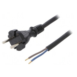 Cablu Electric 2x1,5mm2 Negru 4,5m 16A | Electronic-mag.ro | Componente Electronice