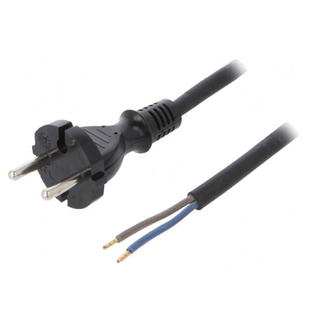 Cablu Electric 2x1,5mm2 Negru 4,5m 16A | Electronic-mag.ro | Componente Electronice
