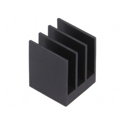 Radiator Extrudat cu Aripioare BGA Negru 15x15mm | Electronic-mag.ro | Componente Electronice