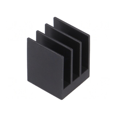 Radiator Extrudat cu Aripioare BGA Negru 15x15mm | Electronic-mag.ro | Componente Electronice