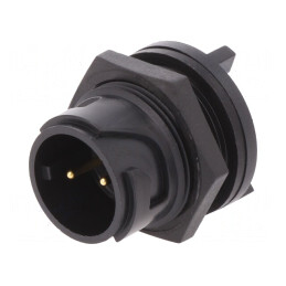 Conector Circular Buccaneer 4000 2 PIN Aurit THT | Electronic-mag.ro | Componente Electronice