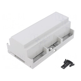 Carcasă pentru șină DIN 90x159x53mm PPO gri | Electronic-mag.ro | Componente Electronice