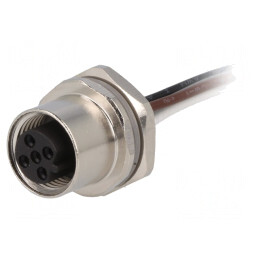 Soclu M12 PIN 5 mamă B-Profibus IP67 60V | Electronic-mag.ro | Componente Electronice