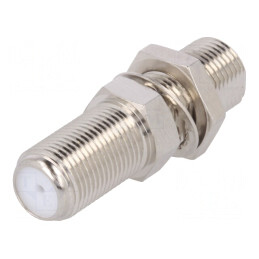 Adaptor; F soclu x2; 75Ω; pt.montare pe panou,sucit; 3GHz