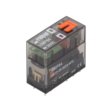 Releu Electromagnetic DPDT 24VAC 8A PCB | Electronic-mag.ro | Componente Electronice