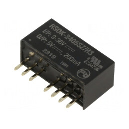 Convertor DC/DC 1W 9-36V la 5V 200mA SIP8 | Electronic-mag.ro | Componente Electronice
