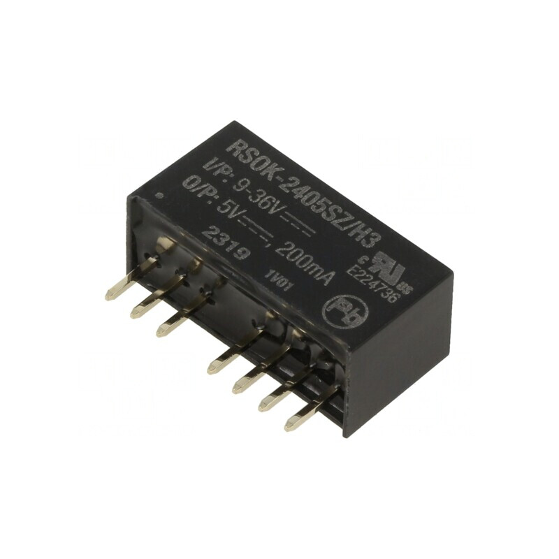 Convertor DC/DC 1W 9-36V la 5V 200mA SIP8 | Electronic-mag.ro | Componente Electronice