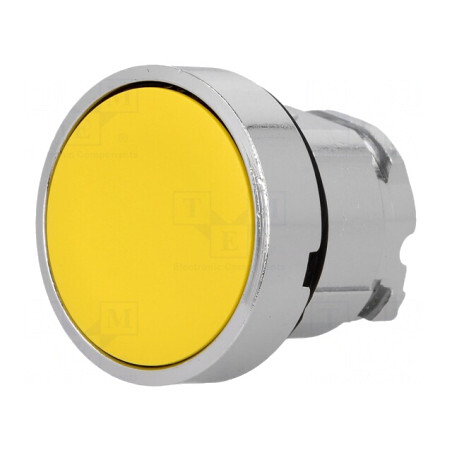 Comutator apăsare 22mm poziție stabilă galben | Electronic-mag.ro | Componente Electronice