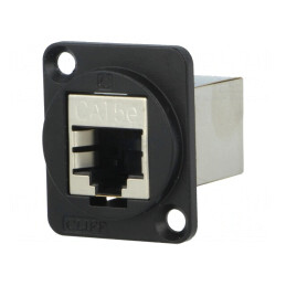Adaptor FT Cat 5e Ecranat 8p8c Metal 19x24mm | Electronic-mag.ro | Componente Electronice