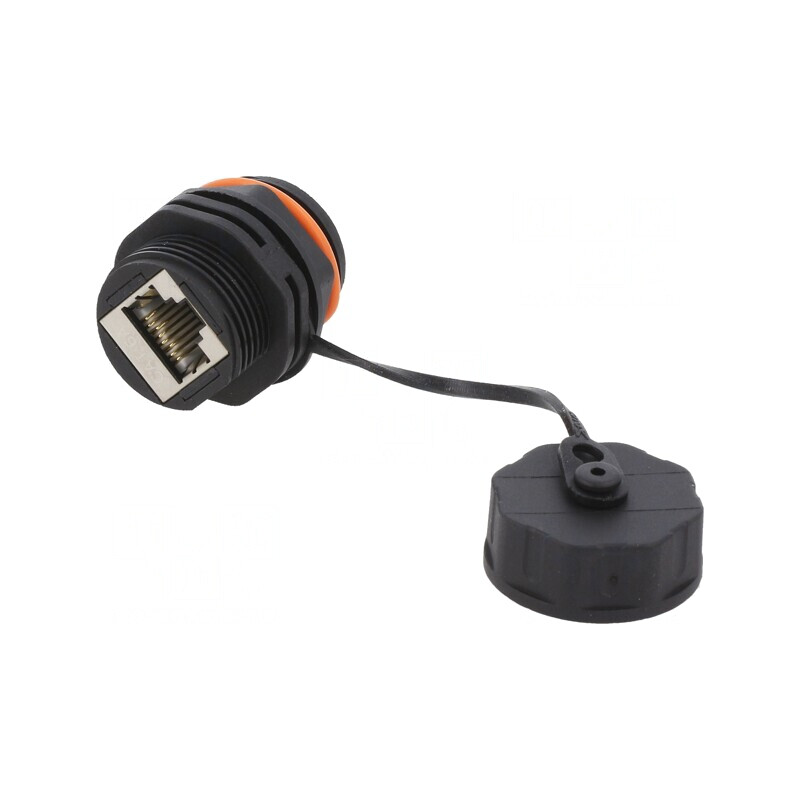 Adaptor Soclu RJ45 Ecranat Cat 6a 8p8c x2 | Electronic-mag.ro | Componente Electronice