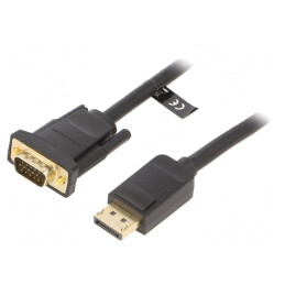 Cablu D-Sub 15pin la DisplayPort 1,5m Negru | Electronic-mag.ro | Componente Electronice