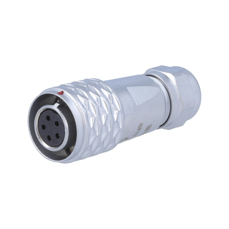 Mufă SF12 Mamă 5 Pin IP67 5A 180V Lipire pe Cablu | Electronic-mag.ro | Componente Electronice