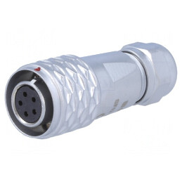 Mufă SF12 Mamă 5 Pin IP67 5A 180V Lipire pe Cablu | Electronic-mag.ro | Componente Electronice